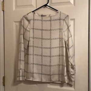 Black and white blouse